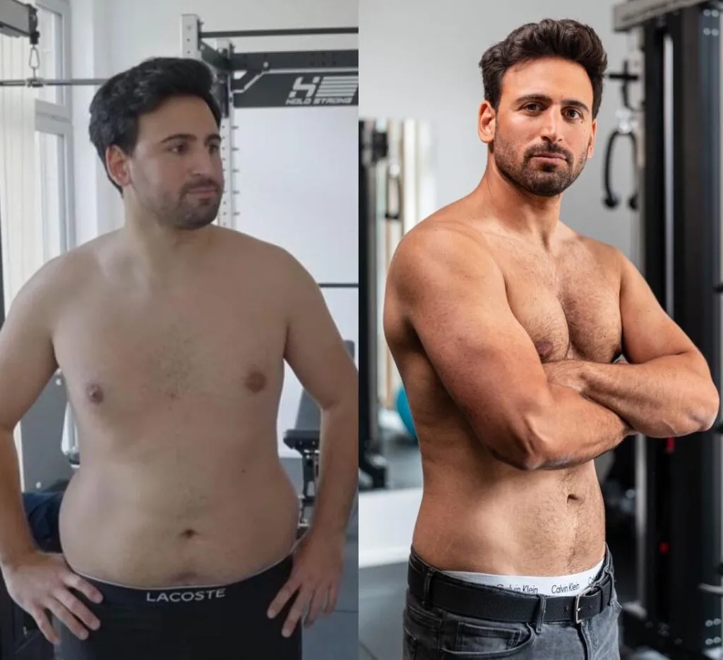 Tugays Transformation in der Frontansicht